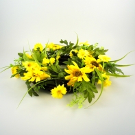 Umělé květiny - věnec kopretin SUM425715