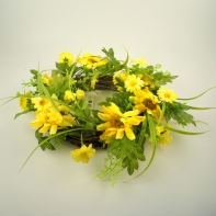 Umělé květiny - věnec kopretin SUM425715