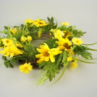 Umělé květiny - věnec kopretin SUM425715