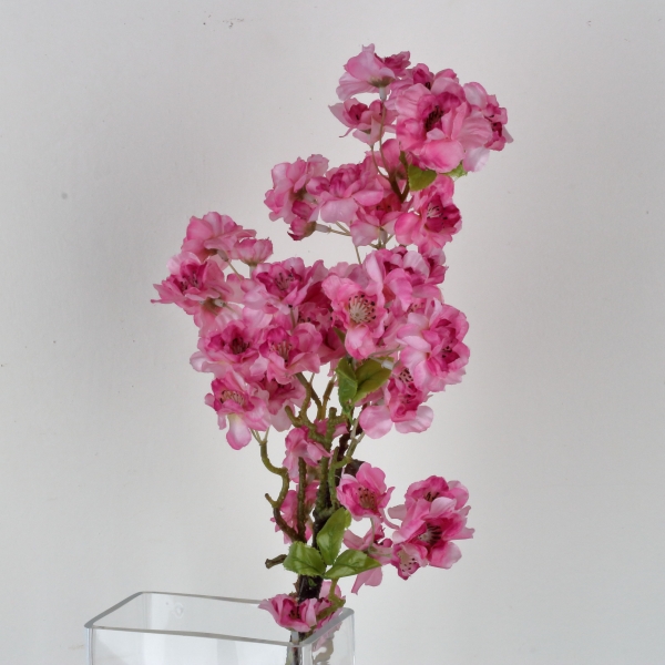 Umělé květiny větev třešně růžová 60cm