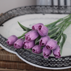 Umělé tulipány fialové 43cm