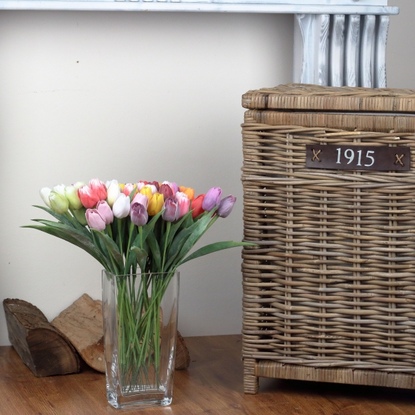 Umělé tulipány fialové 43cm