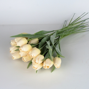 Umělé tulipány krémové