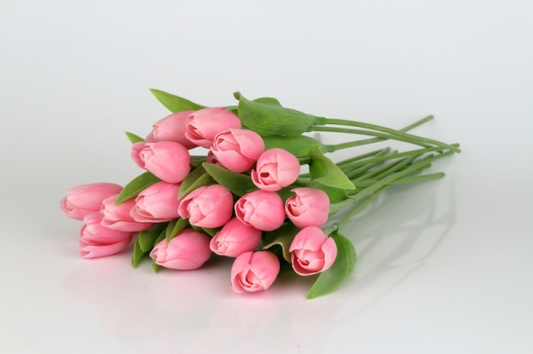 Umělé tulipány něžná růžová 40cm