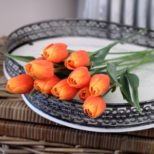 Umělé tulipány oranžové 43cm