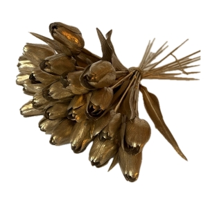 Umělé tulipány - zlaté barvy 43cm