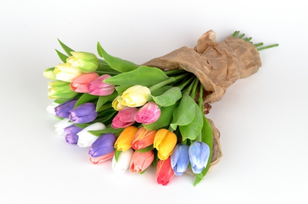 Umělý tulipán retro růžový 40cm