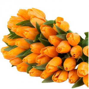 Umělý tulipán světle oranžový 40cm