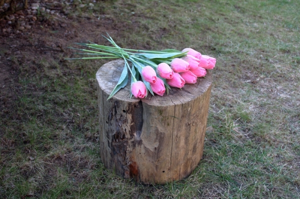 Umělý tulipán tmavě růžový