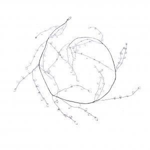 Vánoční dekorace 2021 korálky 105cm
