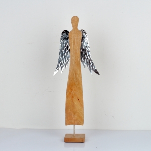 Vánoční dekorace anděl dřevěný 66cm