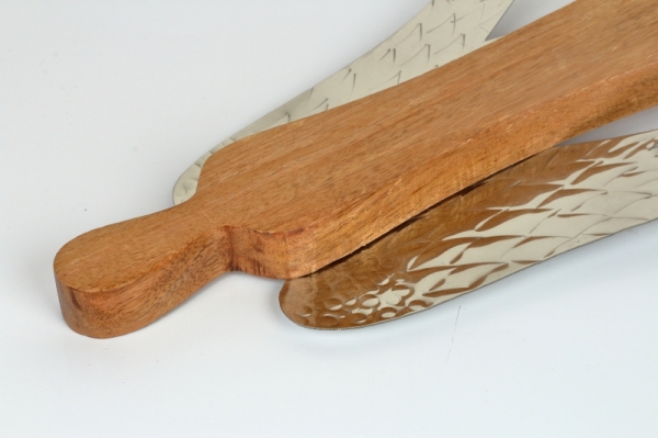 Vánoční dekorace anděl dřevěný 66cm