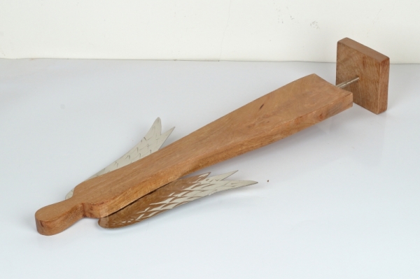 Vánoční dekorace anděl dřevěný 66cm