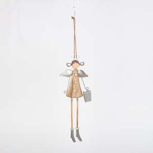 Vánoční dekorace Anděl štěstí 9,5x25x0.9cm