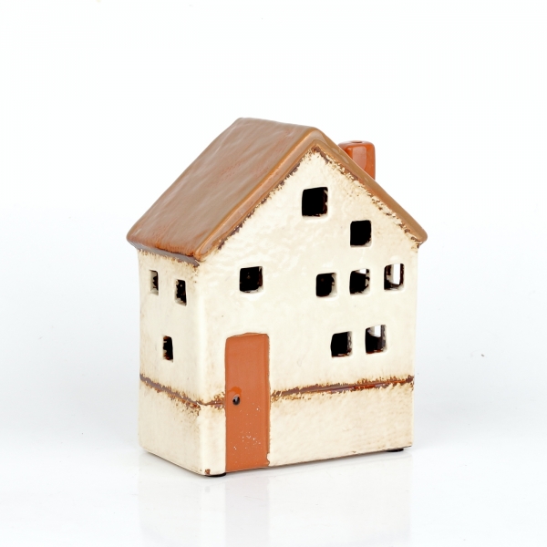 Vánoční dekorace domeček 15x6x12cm světlý