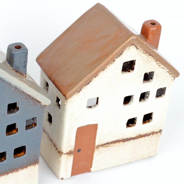 Vánoční dekorace domeček 15x6x12cm světlý