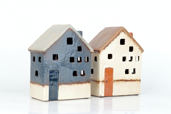 Vánoční dekorace domeček 15x6x12cm světlý