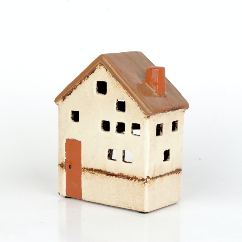 Vánoční dekorace domeček 15x6x12cm světlý
