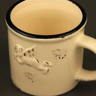 Vánoční dekorace - kalíšek na svíčku 8,5 cm