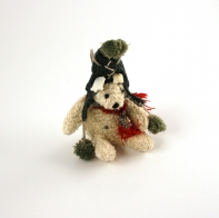 Vánoční dekorace - plyšový medvěd 17cm