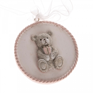 Vánoční dekorace s medvídkem 5x5cm