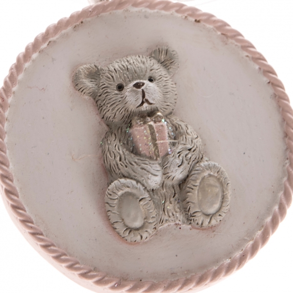 Vánoční dekorace s medvídkem 5x5cm