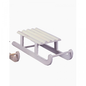 Vánoční dekorace sáňky dřevěné bílé