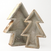 Vánoční dekorace - stromeček (set 2ks)