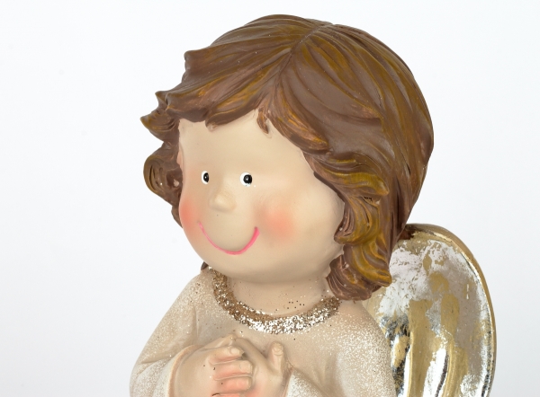 Vánoční dekorace svítící anděl 24cm 