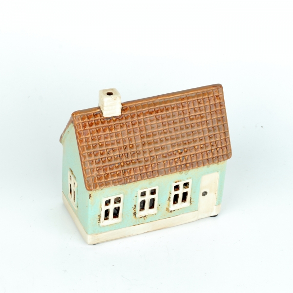 Vánoční dekorace svítící domeček 14x7x13cm