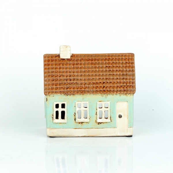 Vánoční dekorace svítící domeček 14x7x13cm