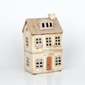 Vánoční dekorace svítící domečky 11,5x19x11,5cm