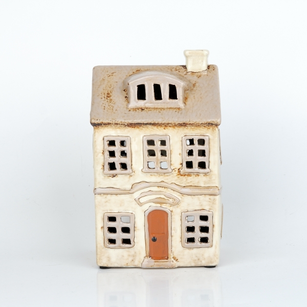 Vánoční dekorace svítící domečky 11,5x19x11,5cm