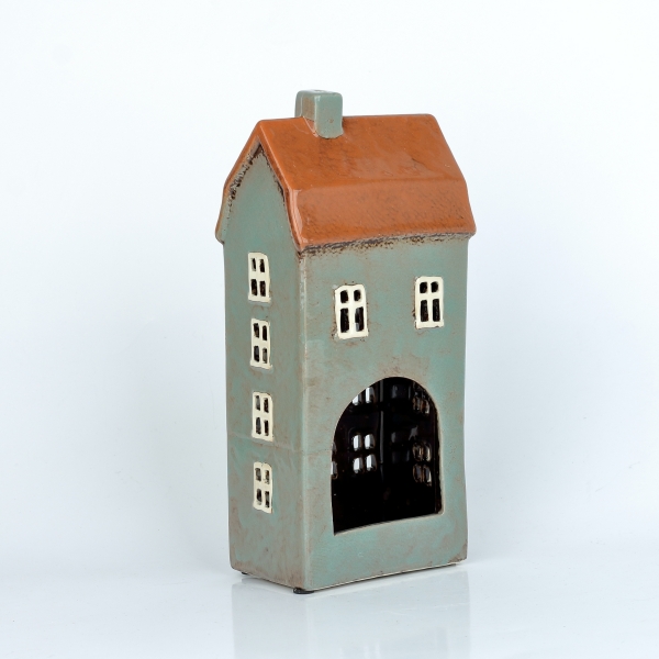 Vánoční dekorace svítící domečky 11,5x25x7,5cm E