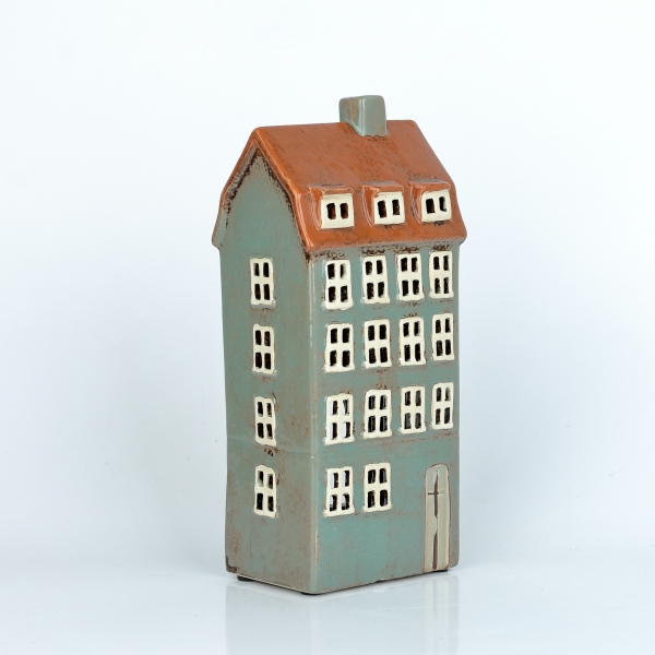 Vánoční dekorace svítící domečky 11,5x25x7,5cm E