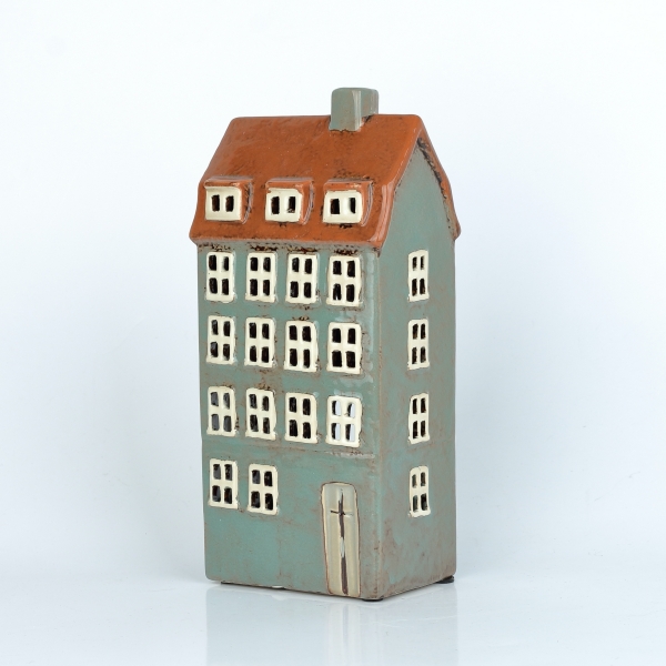 Vánoční dekorace svítící domečky 11,5x25x7,5cm E