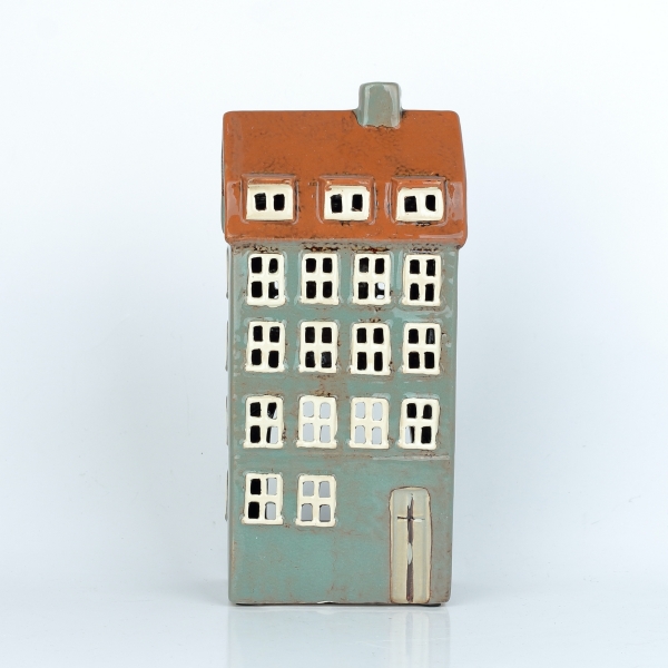 Vánoční dekorace svítící domečky 11,5x25x7,5cm E