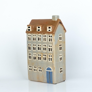 Vánoční dekorace svítící domečky 13x23,5x7,5cm A