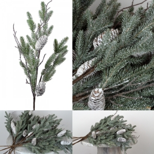 Vánoční dekorace umělá větev jehličnatá 60cm