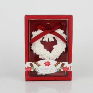 Vánoční dekorace - vonný jíl skořice a jablko v dárkovém balení 10,5 × 15 × 2,5 cm