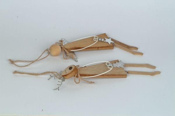 Vánoční dekorace závěsný anděl 25,5cm