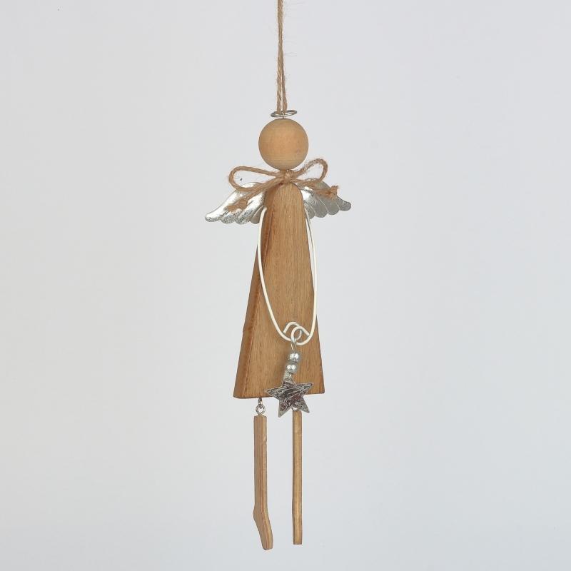 Vánoční dekorace závěsný anděl 25,5cm