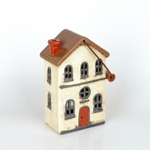 Vánoční domeček krémový 11 oken