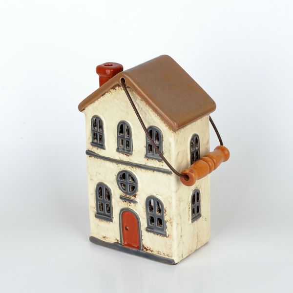 Vánoční domeček krémový 11 oken