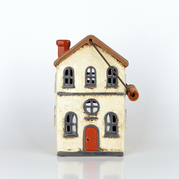 Vánoční domeček krémový 11 oken