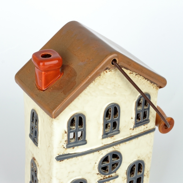 Vánoční domeček krémový 11 oken