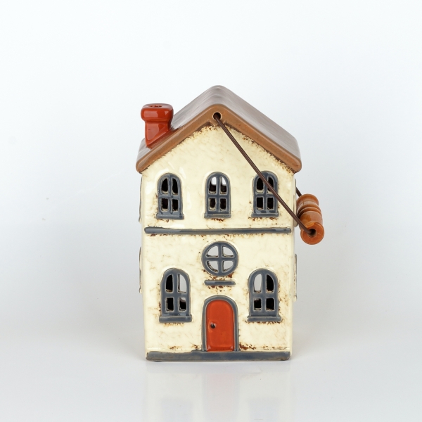 Vánoční domeček krémový 11 oken