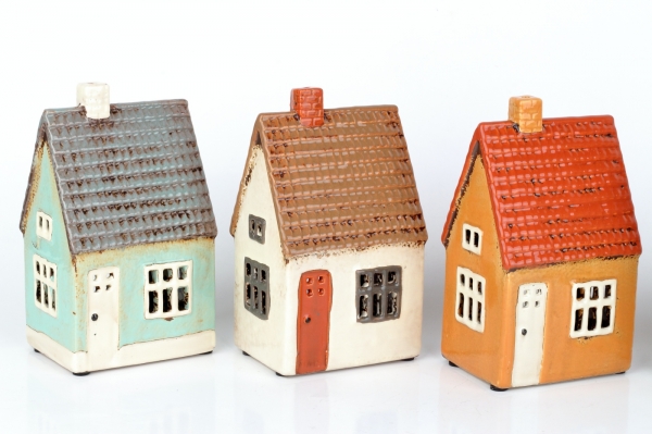 Vánoční domečky svítící 17 x 7 x 10 cm