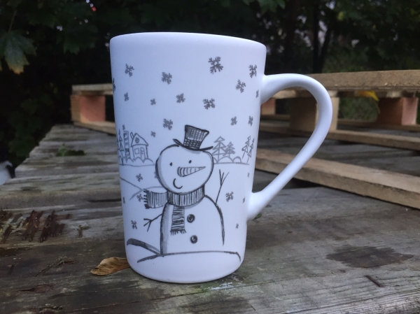 Vánoční hrnek se sněhulákem 435ml