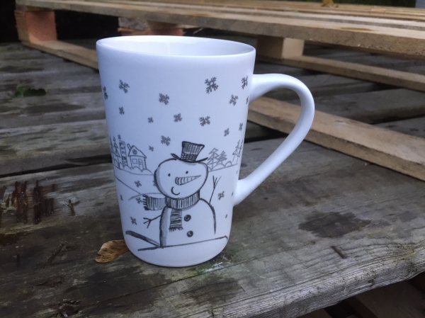 Vánoční hrnek se sněhulákem 435ml